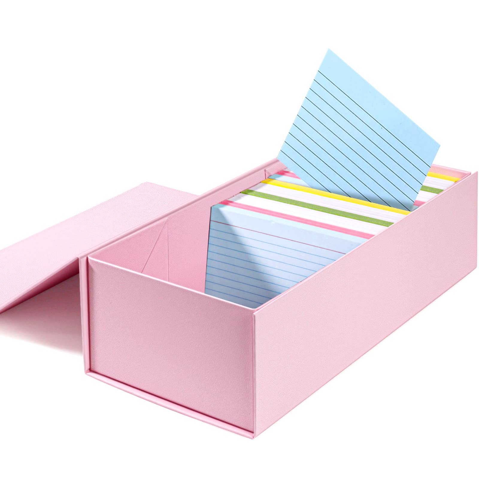 Amazon.com: Harhana 3x5 Index Card Holder Pink Card File Box